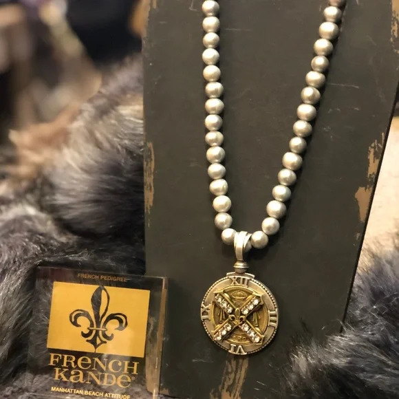 Elegant Silver and Gold Roman Numeral Necklace - Picture 2 of 4